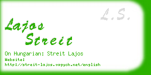 lajos streit business card